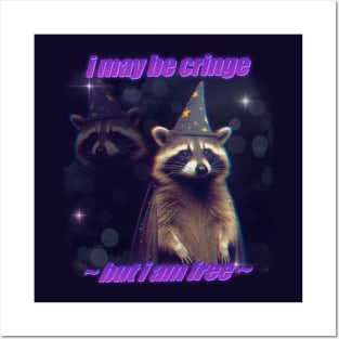 cringe raccoon wizard Posters and Art